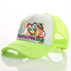 Summer Multicolor Hat Juice Print Men's Peaked Cap Street Sunshade