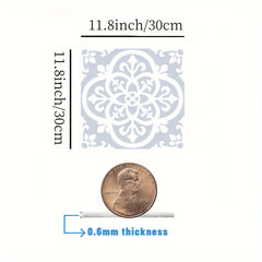 10 Pack of Grey Adhesive Floor Tiles Waterproof Vinyl Flooring