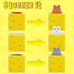 4 Pcs Squeeze Mouse Cheese Toy - Fun Kids' Birthday Gift