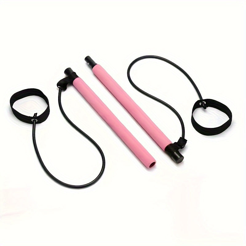 Pilates Stick With Resistance Tension Belt for Home Workout