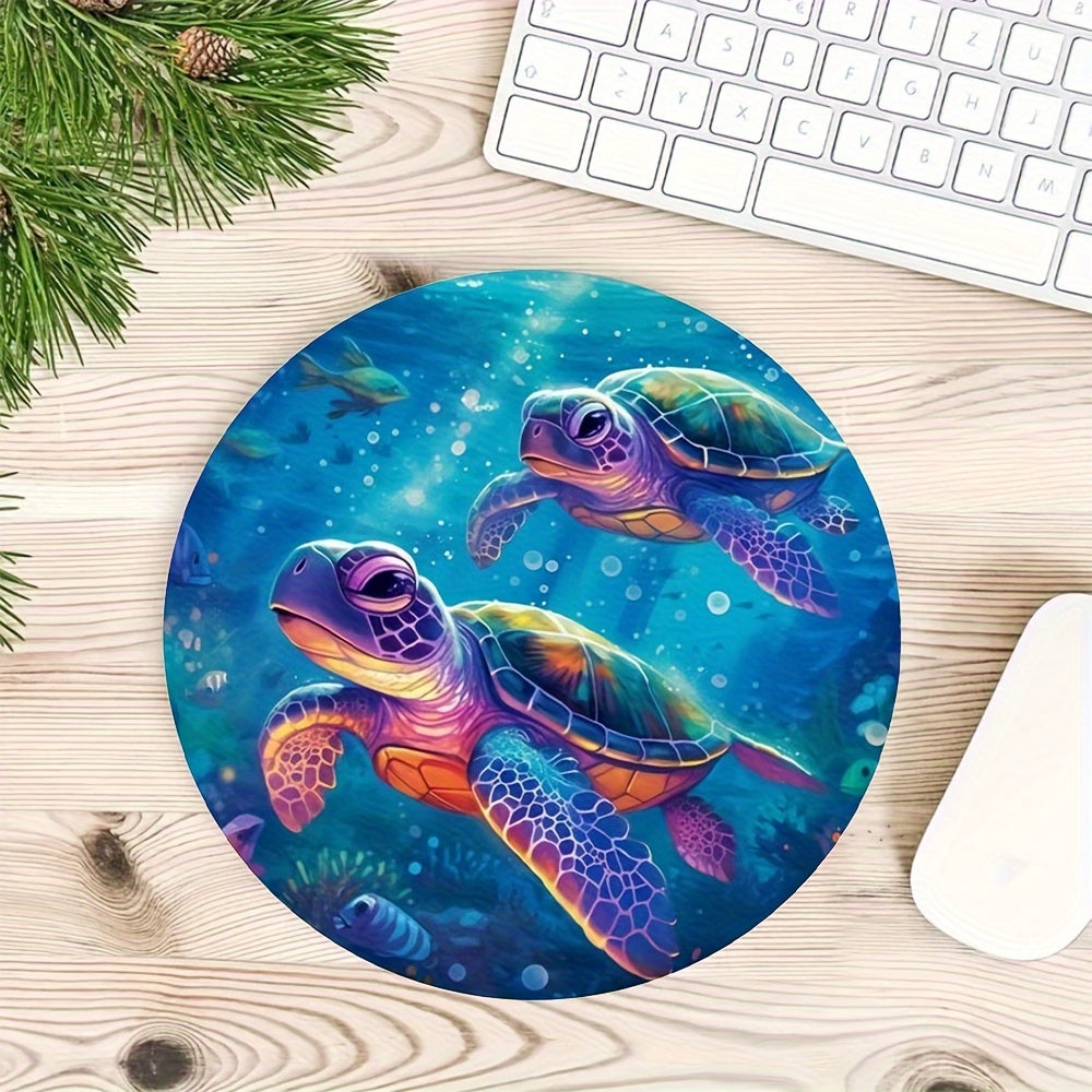 Cute Cartoon Turtle Mouse Pad - Non Slip Rubber - Waterproof