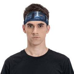 Jesus Starry Sports Headband - Sweat Wicking Stretchy Polyester