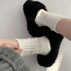 3 Pairs Solid Mid Tube Sports Socks Women's Stockings