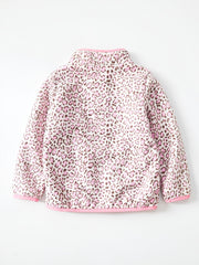 Baby Girls' Leopard Fleece Jacket Warm Coat Winter