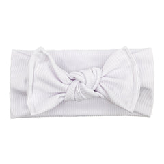 Elastic Bow Ribbed Wide Brim Headband Soft Comfortable