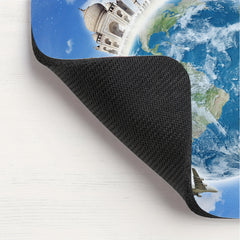 Printed Washable Mouse Pad for Office Laptops - Non-slip Rubber Base