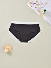 3 Pack Women's Plus Size Panties Set, Cooling Fabric Seamless with Contrast Trim