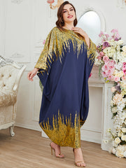 Abaya Dress Women's Round Neck Comfort Maxi Dress