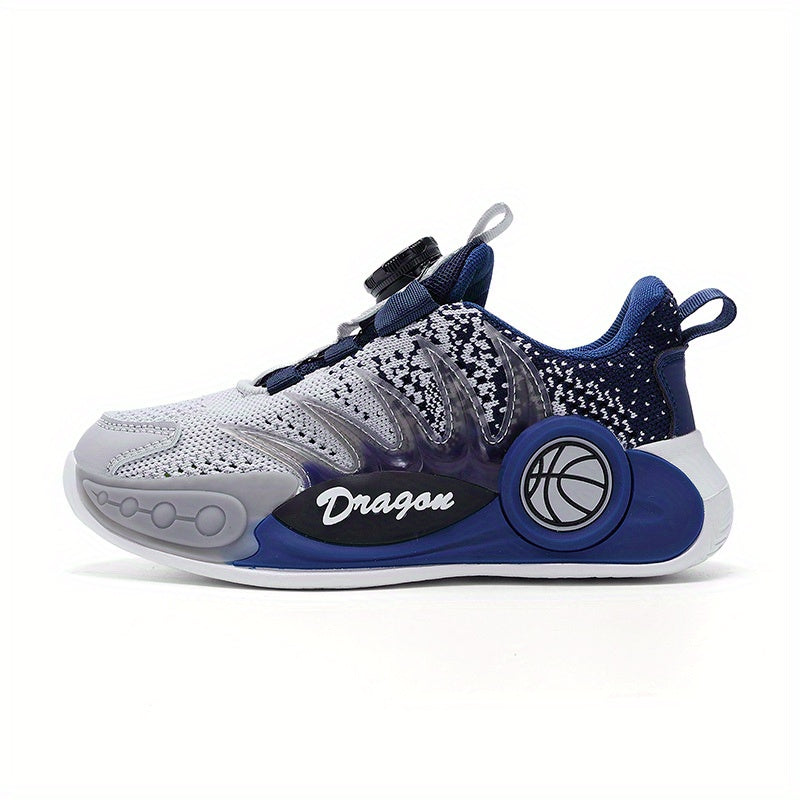 Men's Rotating Buckle Basketball Shoes Non Slip Sneakers