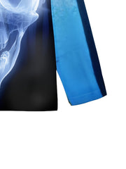 3D Skull Long Sleeve Outdoor T shirt Youth Halloween Tees
