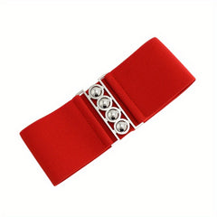 Wide Belt Casual Elastic Waistband Dress Girdle For Women