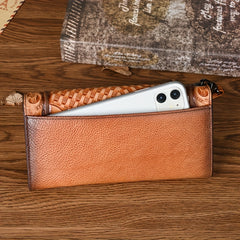 Leather Long Wallet Women's Multi-functional Embossed