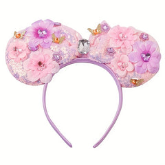Cosplay Headdress Flower Bow Headband Mouse Ears Headbands For Party Decoration