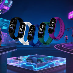 5 Pack LED Sports Watches for Athletes Digital Display Durable PVC Strap