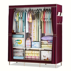 3-Row Wardrobe 3-Column Cloth Storage Cabinet