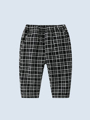 Baby Boys Gentleman Outfit Button Down Shirt Romper & Plaid Pants