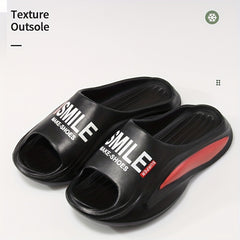 Men's Color Block Slide Slippers Soft Sole Non Slip Open Toe Shoes