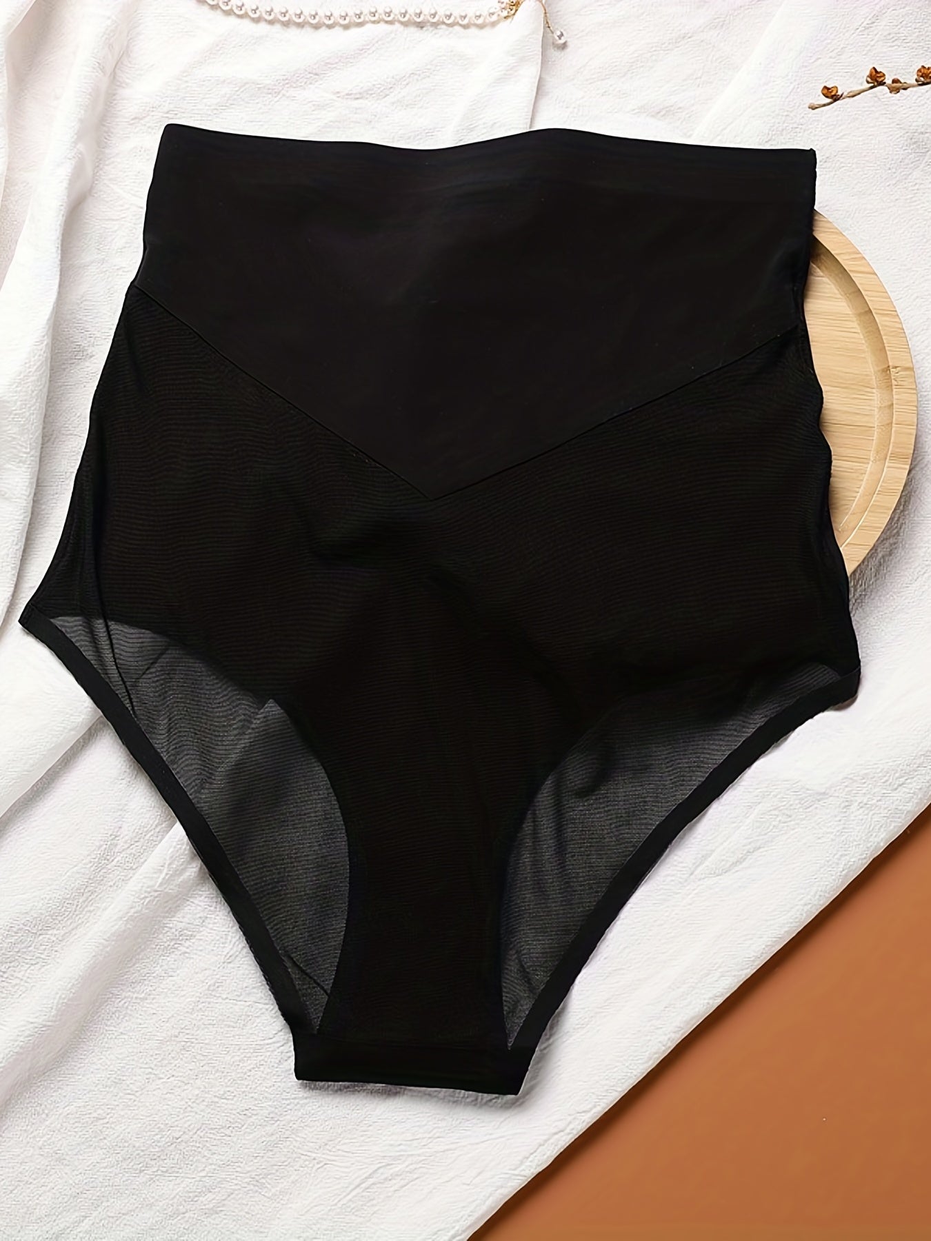 Mesh Stitching Shaping Panties High Waist Tummy Control Slimming Panties