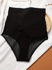 Mesh Stitching Shaping Panties High Waist Tummy Control Slimming Panties