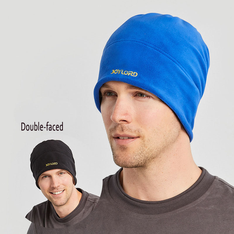 Men's Double Bread Cap with Fleece Scarf