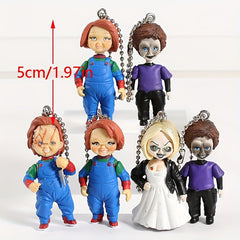 Horrible Dolls Figurine Cake Decoration Halloween Gift 6pcs