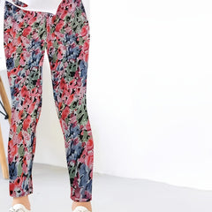 Girls Flower Painting Graphic Leggings All Seasons