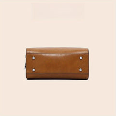 Retro Cylindrical Women's Handbag Caramel Brown