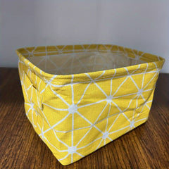 Plaid Pattern Storage Basket Lightweight Versatile Organizer