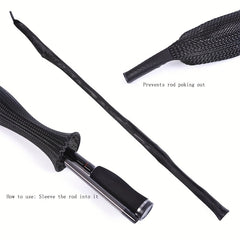 Braided Mesh Rod Protector for Fishing Rods - Spinning, Casting, Ice Fis