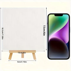 10pcs Easel Set 5 Easels 5 Canvas Elastic Canvas with Easel for Dye Party