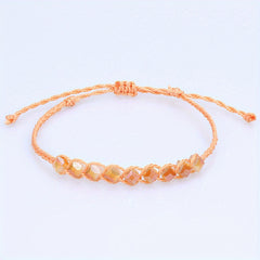 Crystal Charm Friendship Bracelet Hand Woven Rope for Friends