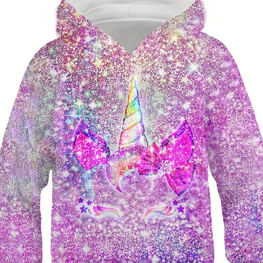 Kid's Unicorn Graphic Hoodie Spring Autumn Casual Sweatshirt