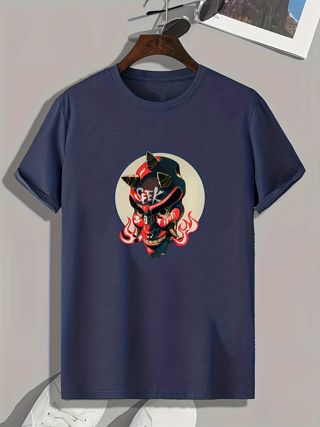Monster Print Men's Graphic T shirt Casual Comfy Tees For Summer
