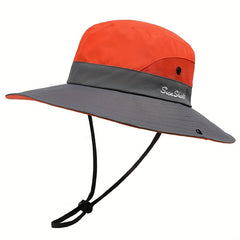 Sporty Wide Brim Sunhat Outdoor UV Protection Foldable Heat Dissipation