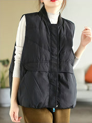 Women's Down Puffer Vest Sleeveless Jacket Winter Activewear