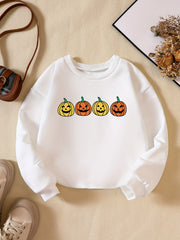Halloween Pumpkin Print Boys Sweatshirt