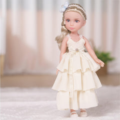14 Inch BJD Doll Full Vinyl Doll with Clothes for Kids Girl Gift