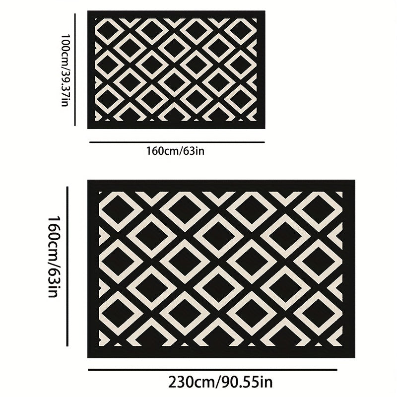 Large Boho Indoor Outdoor Mat Non-Slip Straw Rug Modern Area Rug