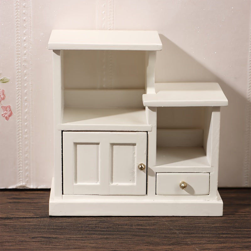 1/12 Dollhouse Storage Cabinet Display Rack Drawer Chest Home Decor