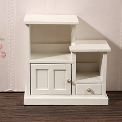 1/12 Dollhouse Storage Cabinet Display Rack Drawer Chest Home Decor