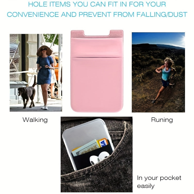 Phone Card Holder Stretchy Wallet Pocket Credit Card ID Case Pouch Sleeve