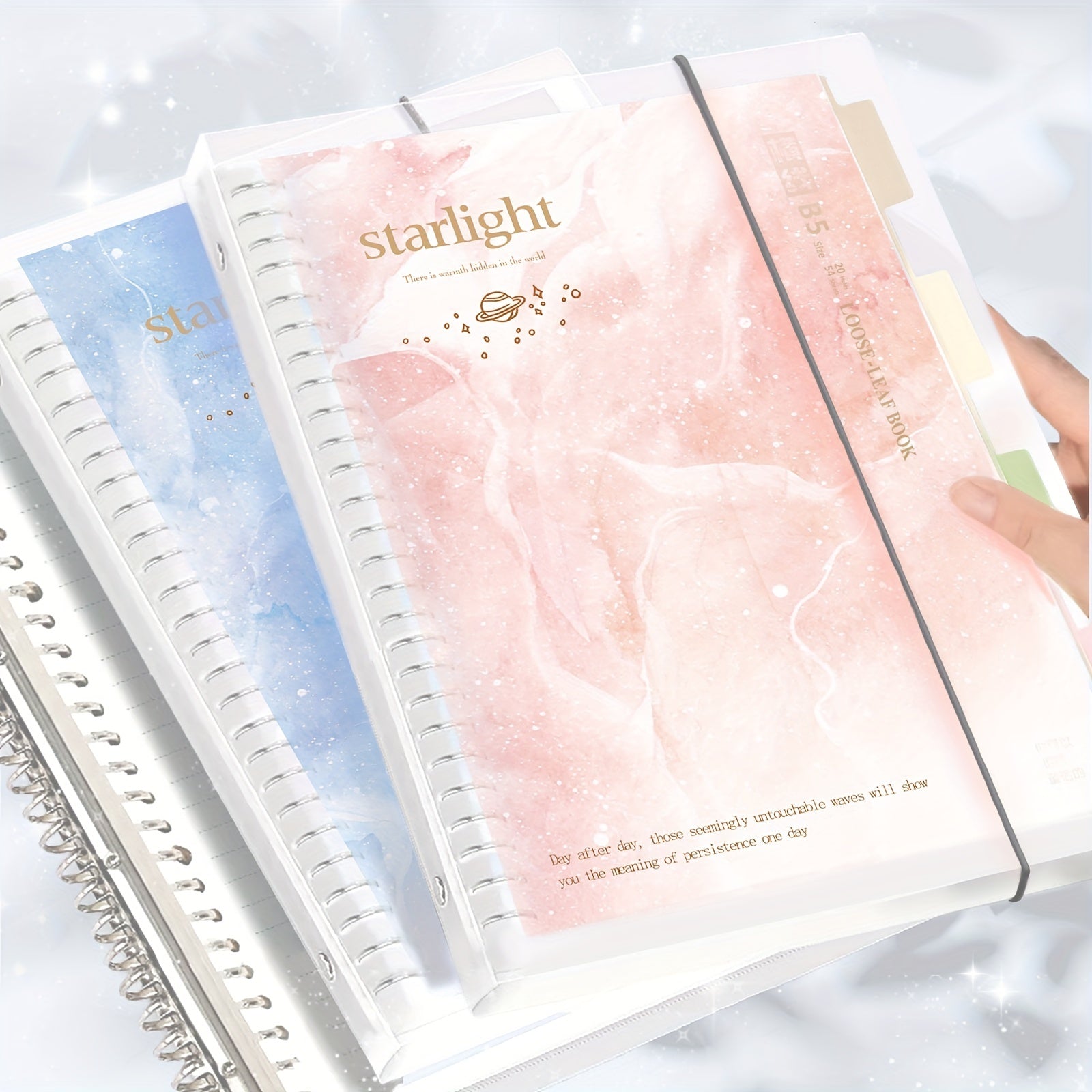 A5 B5 54 Sheets PP Multicolor Coil Loose leaf Notebook