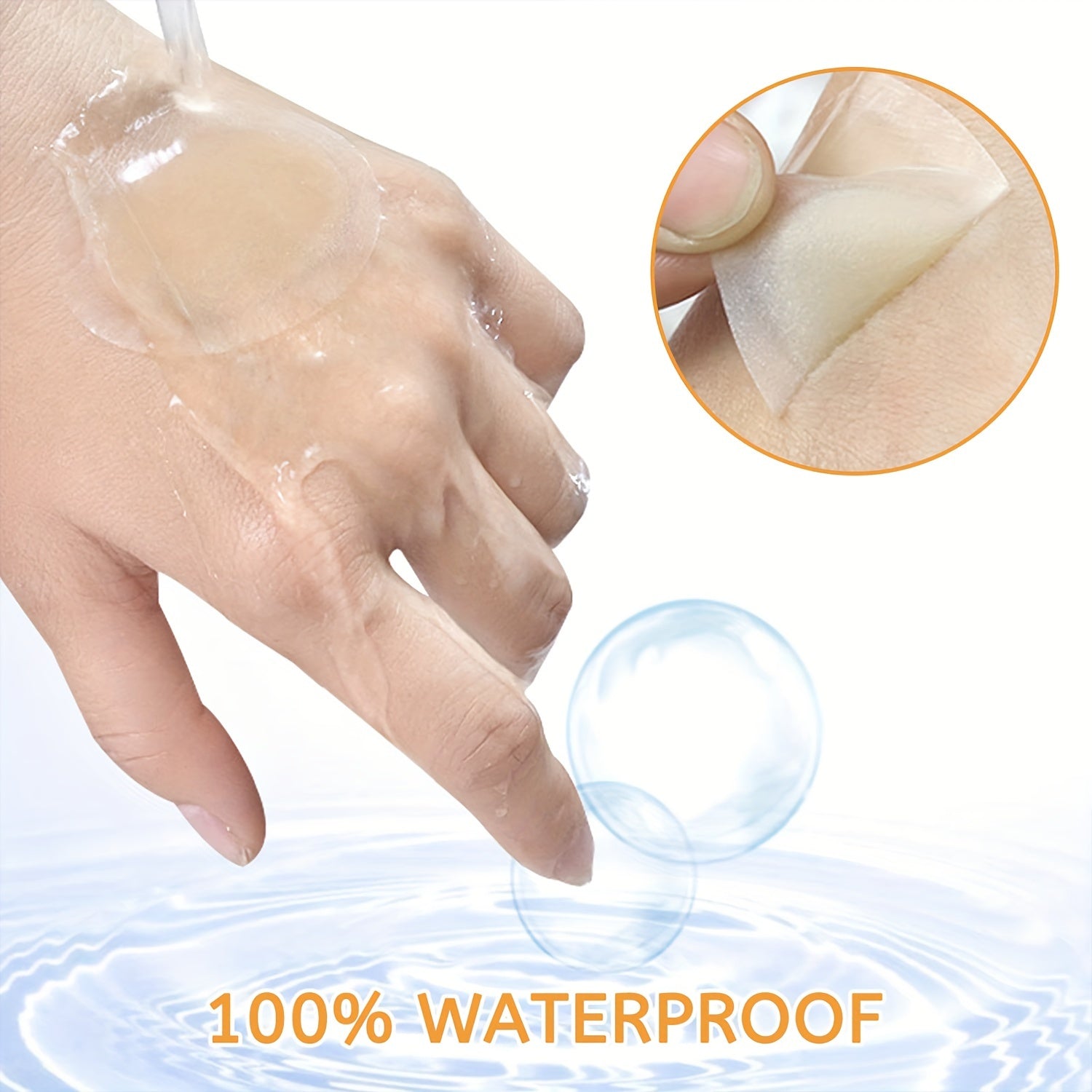 10pcs Invisible Silicone Heel Protector Waterproof Foot Patch