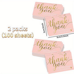 50 Thank You For Supporting My Small Business Cards 8.89x5