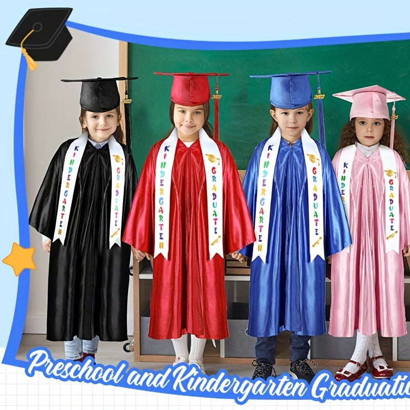 Boys Graduation Ribbon Shoulder Straps Honor Award Satin Shawl