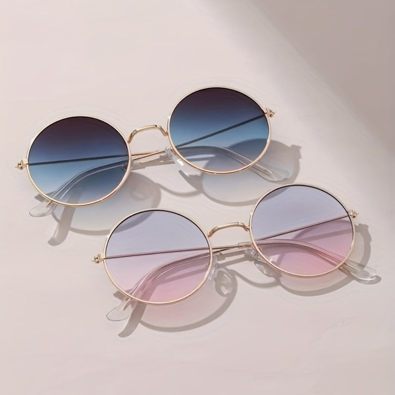 Ombre Lens Sunglasses Metal Frame UV400