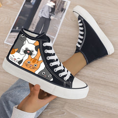 Girls' High Top Cats Skate Shoes with Plush Lining