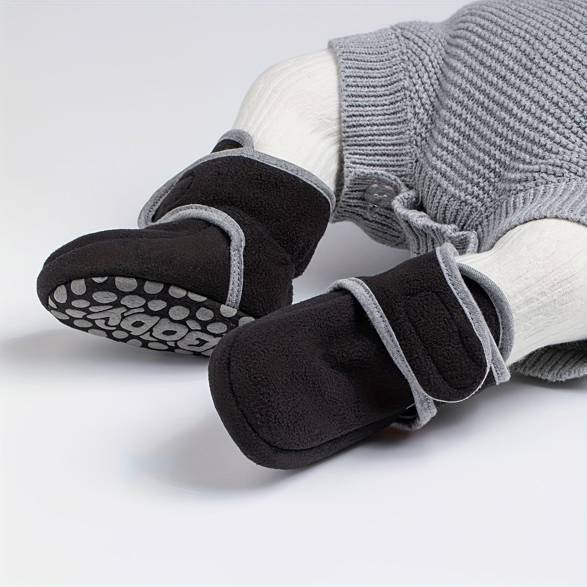 Lightweight Warm Fleece Baby Boys Boots for Indoor Walking
