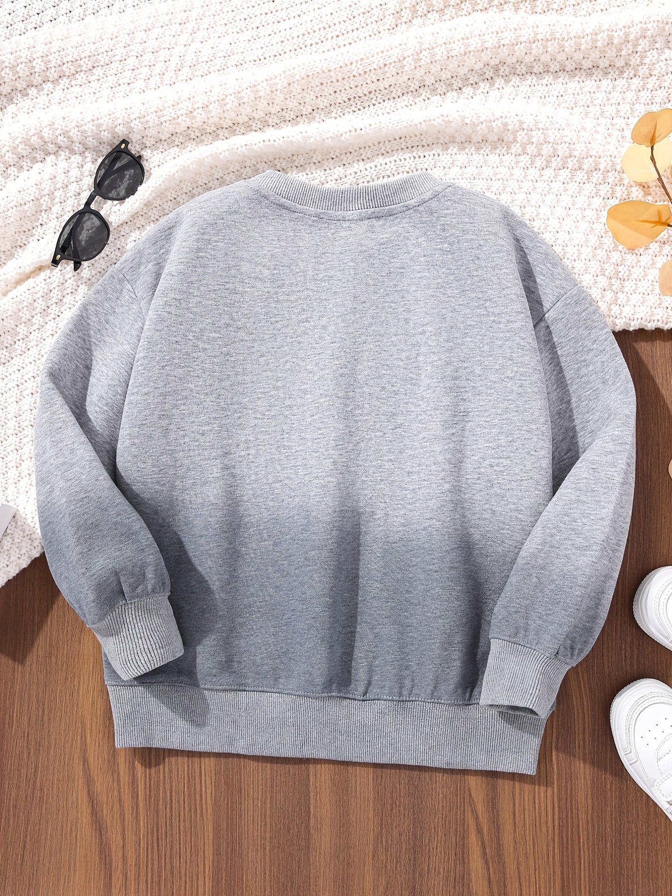 Boys Grey Cartoon Print Sweatshirt