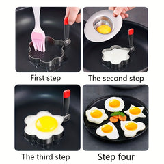 1pc Stainless Steel Omelet Set Heat Circle Type